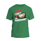 Sorry I Can't I'm Purregnant Shirt, Cat Mom Shirt, Funny Pregnant Mama T-shirt