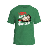 Sorry I Can't I'm Purregnant Shirt, Cat Mom Shirt, Funny Pregnant Mama T-shirt